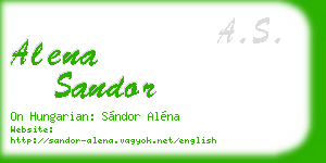 alena sandor business card